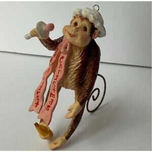 Baby's 1st Christmas Monkey Ornament Cutesy Kitsch